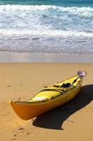 Boat on the Mediterranean coast in northern Israel photo