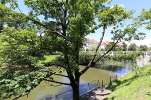 The Ljubljanica River flows through the capital of Slovenia, the city of Ljubljana. photo