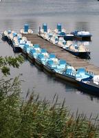 Full-flowing Danube in the Austrian capital Vienna photo