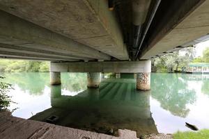 Bridge - architectural structures for crossing a water barrier. photo