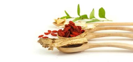 Closed up  of chinese herbs photo