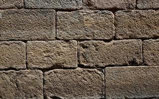 Old rectangular stone brick wall photo