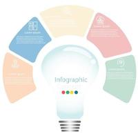 paso de concepto de proceso de plantilla de vector de datos de forma de idea de infografía para educación de estrategia e información