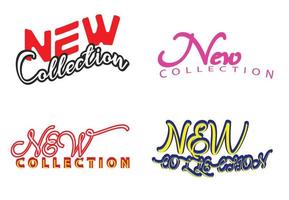 New collection logo, icon and sticker design template vector