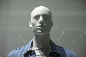 Mannequin of man with clothes. Men's clothing store. Shop window. Mannequin of man. photo