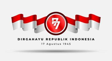 bandera día de la independencia de indonesia vector