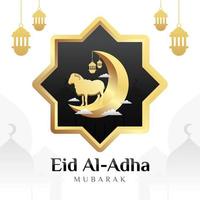 Eid Al Adha Mubarak islamic background vector