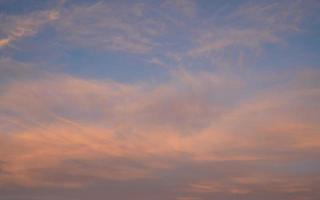 Sky with red-colored clouds photo