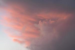 Sky with red-colored clouds photo