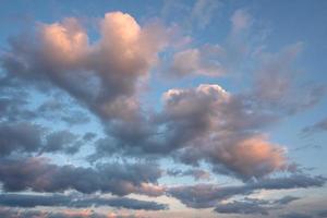 Sky with red-colored clouds photo