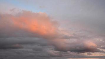 Sky with red-colored clouds photo