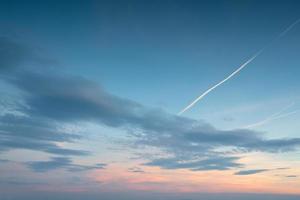 Sky with pastel-colored clouds photo