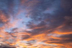 Sky with red-colored clouds photo