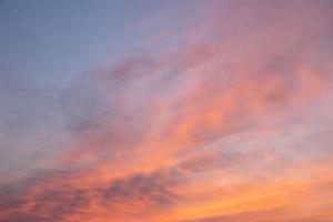 Sky with red-colored clouds photo