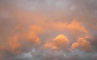 Sky with red-colored clouds photo