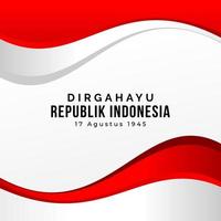 wave background Indonesia independence day vector