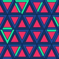 Seamless bright vector geometric pattern with pink and blue triangles. Good print for wrapping paper, packaging design, wallpaper, ceramic tiles, and textile in minimalist modern style