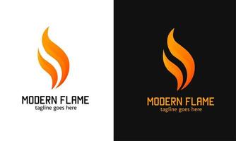 Illustration vector graphics of template logo modern flame