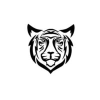Illustration vector graphics of design art face tiger tribal