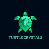 Illustration vector graphics of template logo crystals turtle