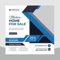 Trendy real estate house sale and home rent advertising geometric modern square Social media post banner layouts set for digital marketing agency. Business elegant Promotion template design. vector