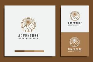 logo design template, with simple mountain adventure icon vector