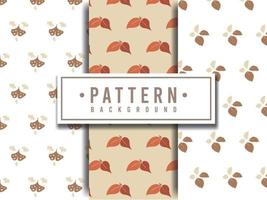 The seamless pattern set design template, with a leaf pattern, is suitable for packaging various kinds of food, cosmetics, and others vector