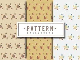 The seamless pattern set design template, with a leaf pattern, is suitable for packaging various kinds of food, cosmetics, and others vector