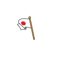 Japan flag simple icon vector