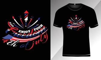 Lets enjoy your freedom, 4th of July- Independence day of USA,T-shirt design for Print vector