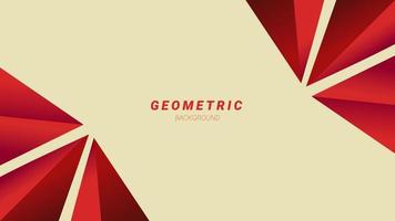 Abstract red gradient geometric shape background design vector art