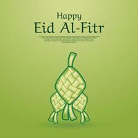 Happy eid al adha fitr greeting card vector illustration template design