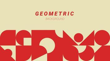 Abstract red pattern geometric background element design vector