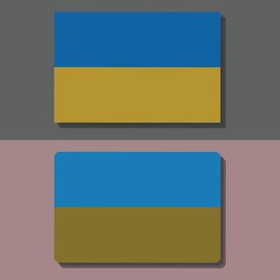 simple Ukraine flag design vector illustration