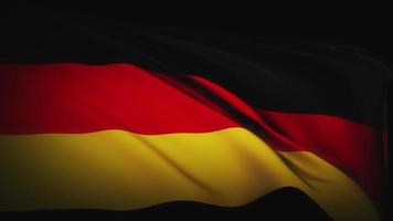 Loop of Germany flag waving in the dark video