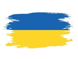 Flag of Ukraine painted with a brush. vector