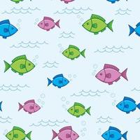 Fishes seamless pattern. vector
