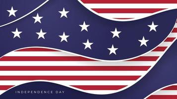 US background with US flag in abstract design for independence day design vector