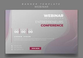 Banner template with waving pink and purple in gray background for online advertisement design vector