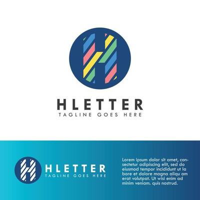 Alphabet h letter logo and icon design