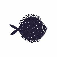 Cute fish in Scandinavian style vector