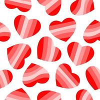 Vector seamless pattern with hearts. Valentines day background.