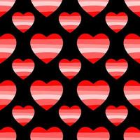 Vector seamless pattern with hearts. Valentines day background.