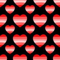 Vector seamless pattern with hearts. Valentines day background.