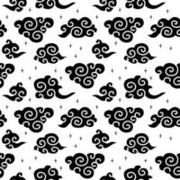 Chinese traditional clouds seamless pattern. Oriental ornament background vector
