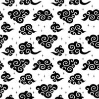 Chinese traditional clouds seamless pattern. Oriental ornament background vector