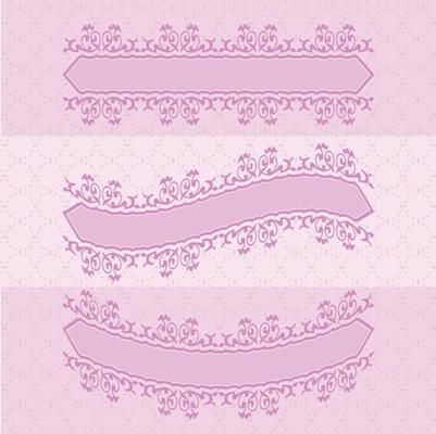 label soft pink baby girl celebration congrats born pastel decoration set collection design cute