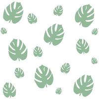 Pattern with green leaves of monstera vector