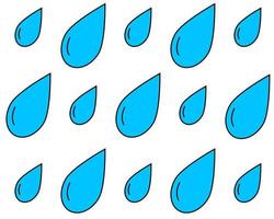 set of water drops vector