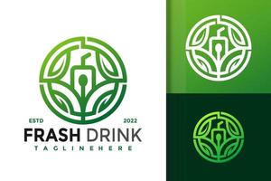 bebida frash plantilla de vector de diseño de logotipo moderno